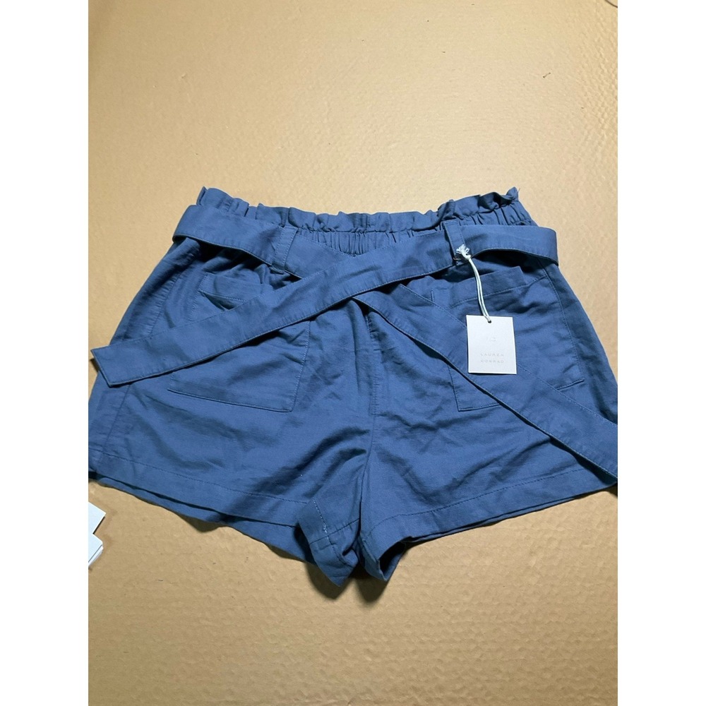 Lauren Conrad Size XL Womens Blue Belted Paper Bag Shorts